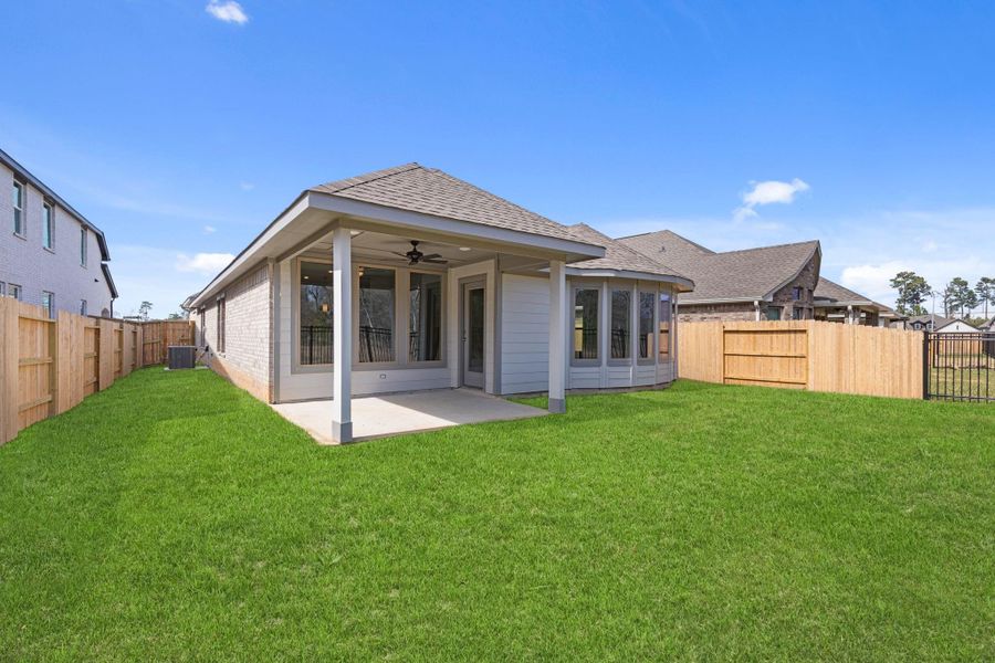 Exterior details and patio area of a home in Grand Central Park, Conroe (Image 3). Exterior details and patio area of a home in Grand Central Park, Conroe (Image 3).