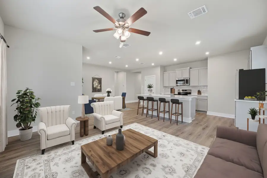 Representative furnished interior of a home built from the Caden by Omega Builders in North Point, Temple (Image 5).