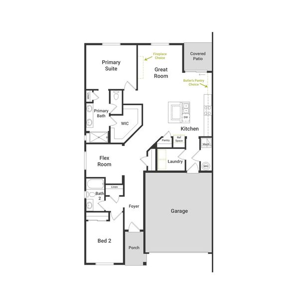 2D floor plan layout of this home in The Reserve at Green Valley Ranch Aurora, Aurora, CO (Image 2). 2D floor plan layout of this home in The Reserve at Green Valley Ranch Aurora, Aurora, CO (Image 2).