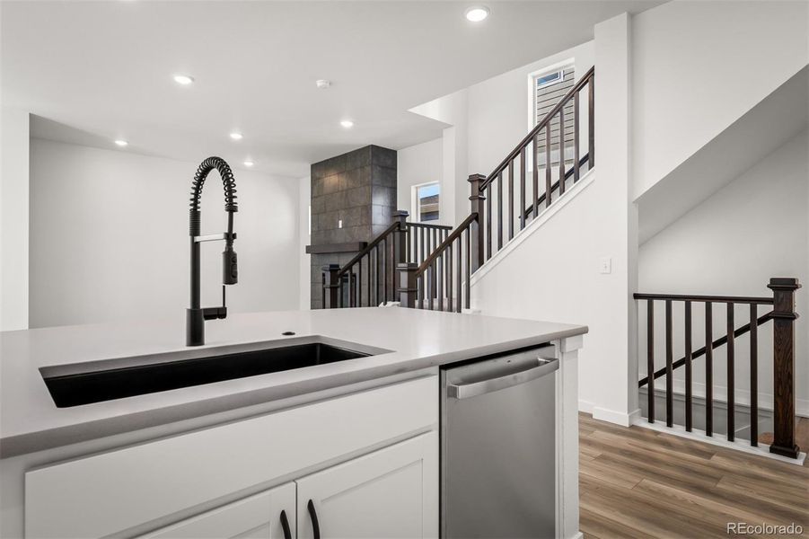 Furnished interior view inside a new home in Revel Crossing at Wolf Ranch – The Outlook Collection, Colorado Springs (Image 11).