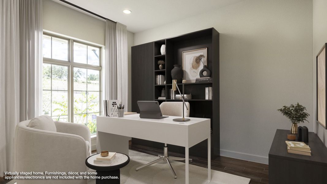 Furnished interior view inside a new home in Eldorado At Santa Rita Ranch 50', Liberty Hill (Image 7).