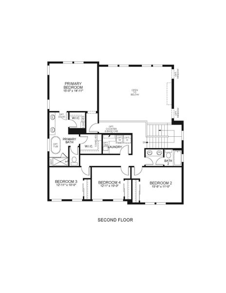 2D floor plan layout for the 6220 by Scott Felder Homes in Westerly, Erie, CO (Image 4). 2D floor plan layout for the 6220 by Scott Felder Homes in Westerly, Erie, CO (Image 4).