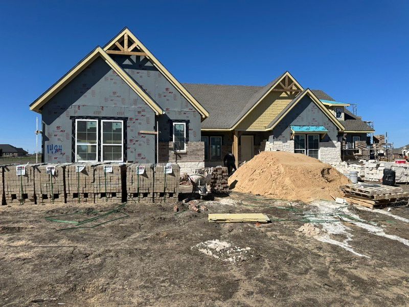 In-progress construction of a new home in Fannin Ranch, Leonard, TX (Image 4).