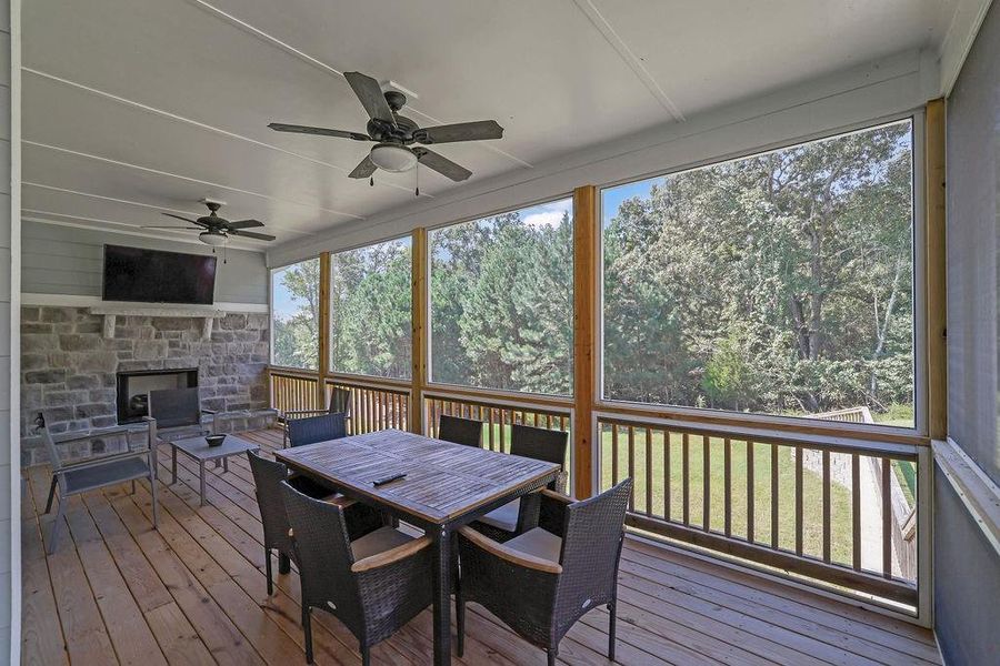 Exterior details and patio area of a home in , Flowery Branch (Image 25).