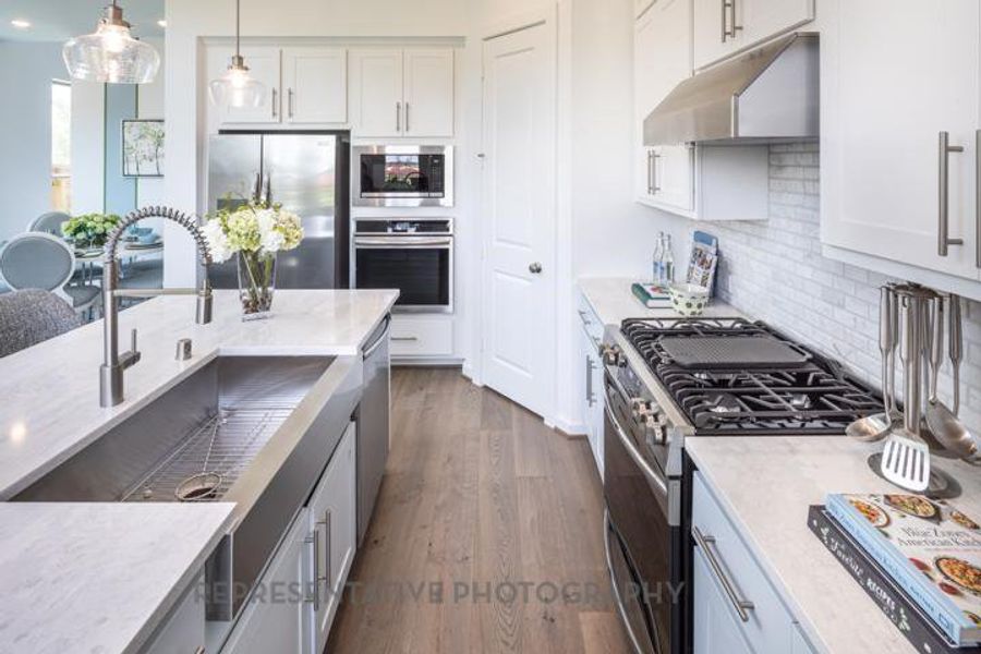 Furnished interior view inside a new home in Bridgeland Central: The Cottages, Cypress (Image 15).