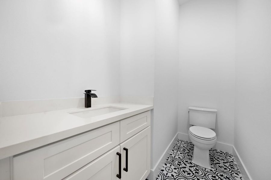 1st floor bathroom close to the entry door and away from the kitchen/living space. 1st floor bathroom close to the entry door and away from the kitchen/living space.