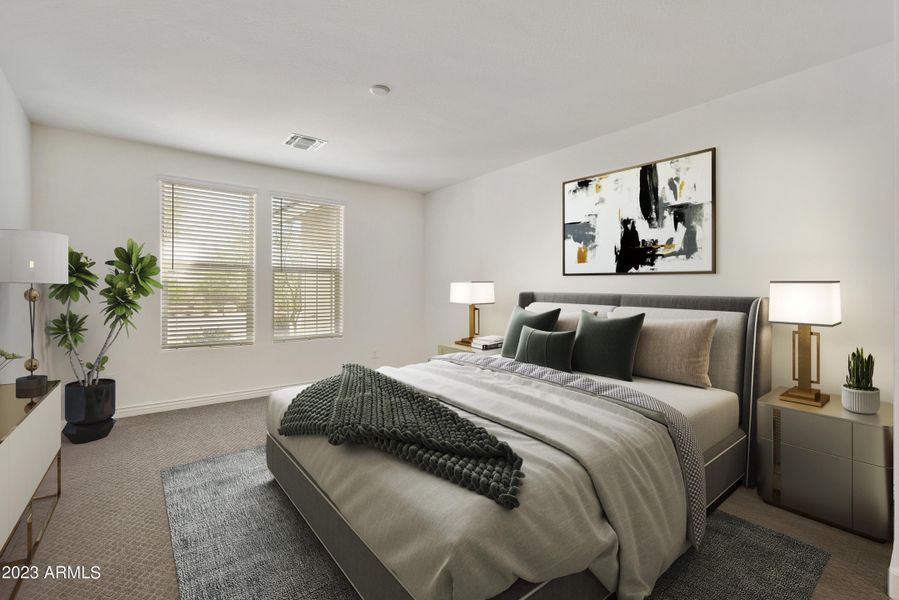 staged Master bedroom