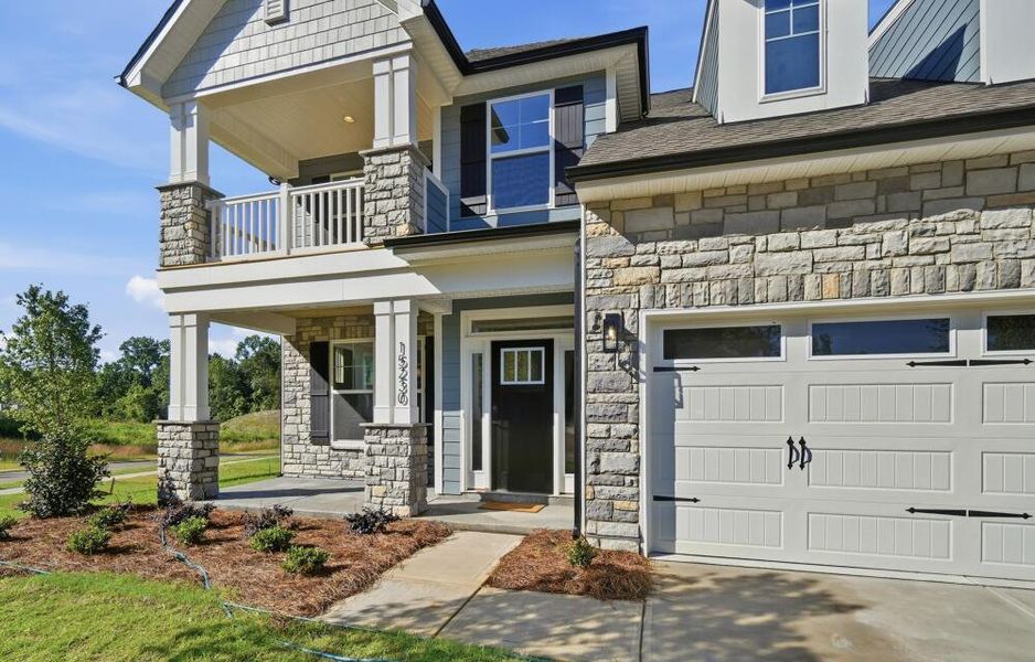 Exterior details and patio area of a home in Enclave at Riverdale, Huntersville (Image 2). Exterior details and patio area of a home in Enclave at Riverdale, Huntersville (Image 2).