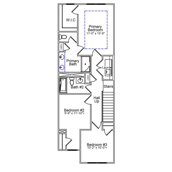 2D floor plan layout of this home in Lakeview Village, Charlotte, NC (Image 3).