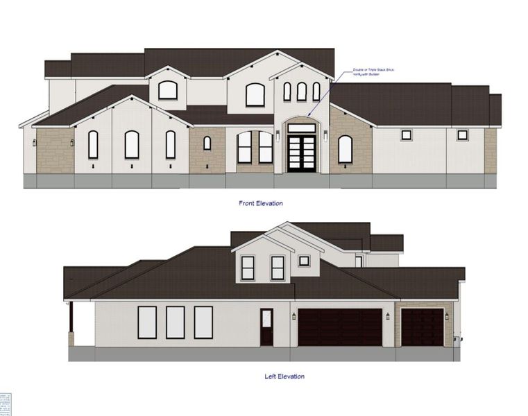 Exterior rendering of this home design in , College Station, TX (Image 3).