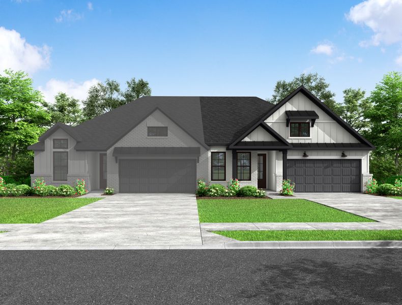 Representative exterior photo of a completed home built from the Cibola by Beazer Homes in Elyson, Katy, TX (Image 11). Representative exterior photo of a completed home built from the Cibola by Beazer Homes in Elyson, Katy, TX (Image 11).