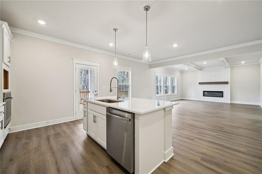 Furnished interior view inside a new home in Rosewood Lake Estates, Hoschton (Image 11).
