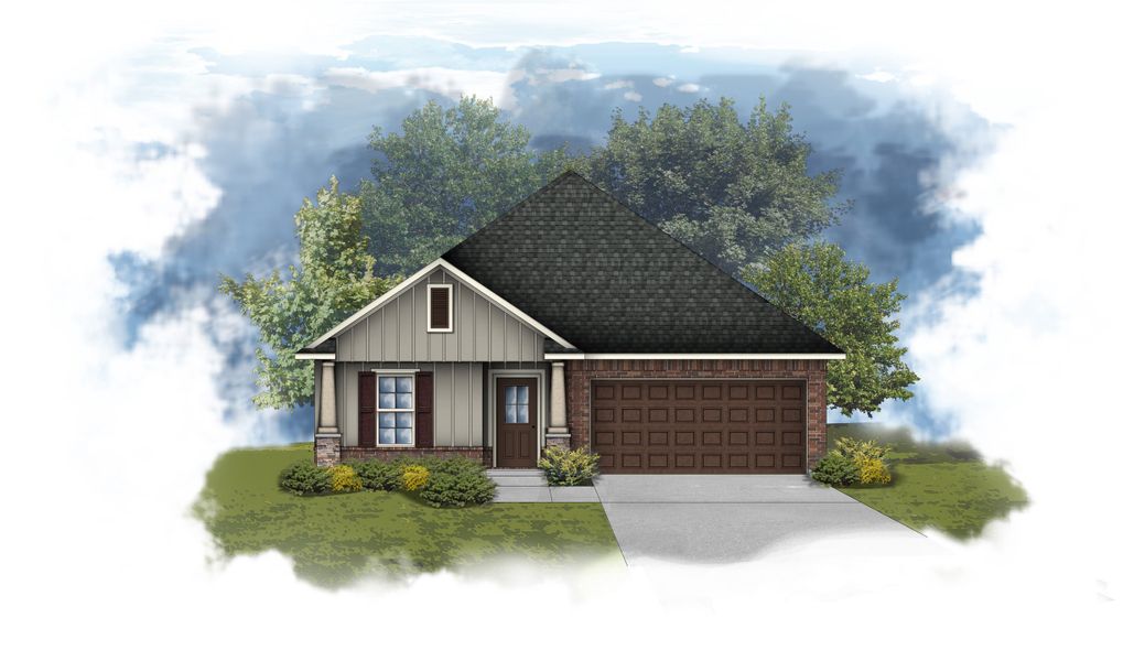 Representative exterior photo of a completed home built from the Newton IV J by DSLD Homes in Mostyn Springs, Magnolia, TX (Image 1). Representative exterior photo of a completed home built from the Newton IV J by DSLD Homes in Mostyn Springs, Magnolia, TX (Image 1).