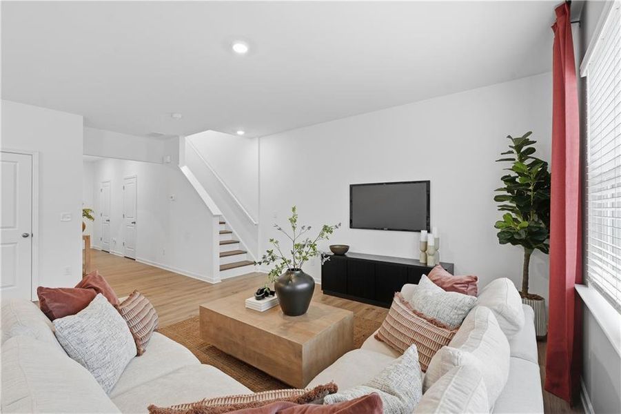 Furnished interior view inside a new home in Crossvine Village, LaGrange (Image 2).