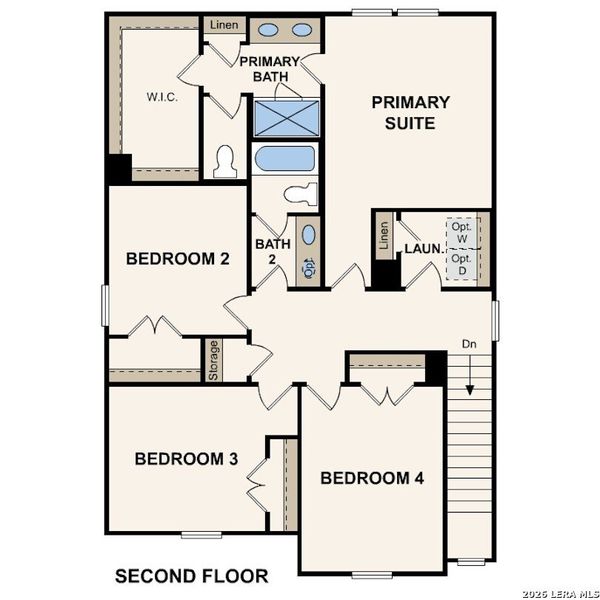 2D floor plan layout of this home in Rosemont Hill, San Antonio, TX (Image 3).