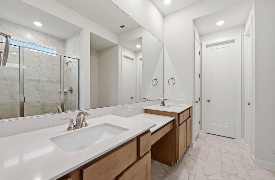 Furnished interior view inside a new home in 6 Creeks at Waterridge, Kyle (Image 5).