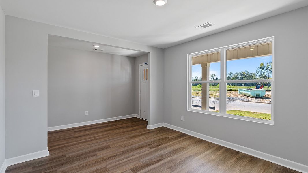Representative unfurnished interior of a home built from the The Hayden by D.R. Horton in Lake Mary Forest, Tallahassee (Image 7). Representative unfurnished interior of a home built from the The Hayden by D.R. Horton in Lake Mary Forest, Tallahassee (Image 7).