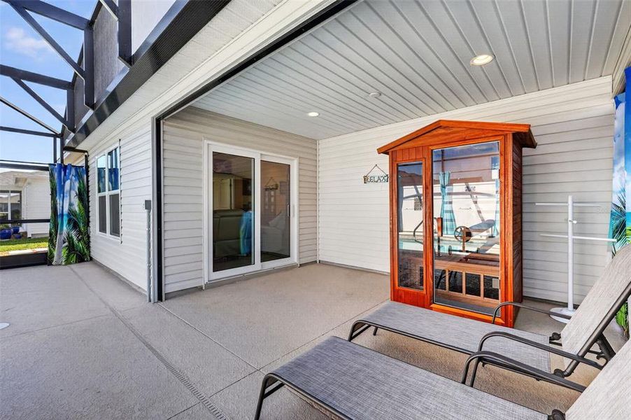 Exterior details and patio area of a home in , The Villages (Image 25). Exterior details and patio area of a home in , The Villages (Image 25).