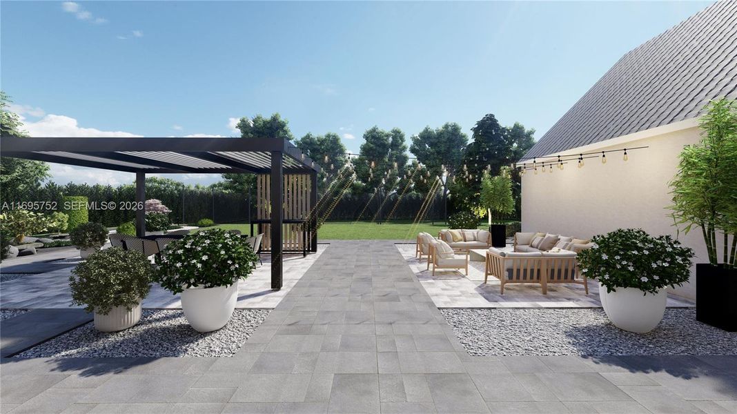 Exterior details and patio area of a home in , Southwest Ranches (Image 3). Exterior details and patio area of a home in , Southwest Ranches (Image 3).