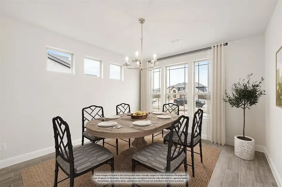 Furnished interior view inside a new home in Sunrise at Garden Valley, Waxahachie (Image 12).