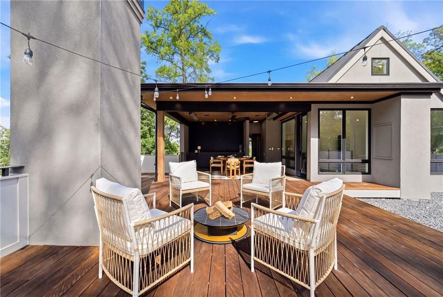 Exterior details and patio area of a home in , Atlanta (Image 34).
