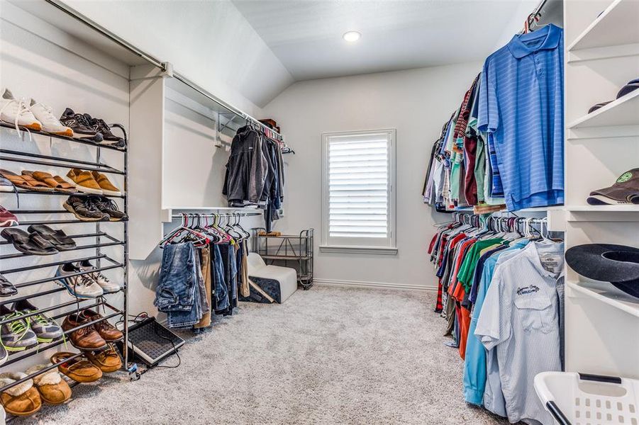 Walk in master closet