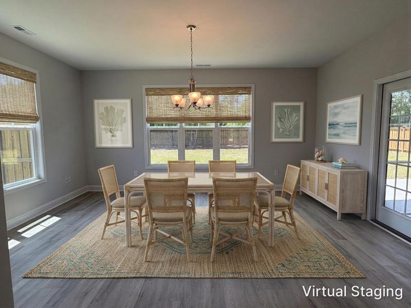 Furnished interior view inside a new home in Sawyer’s Run, Hampstead (Image 6).