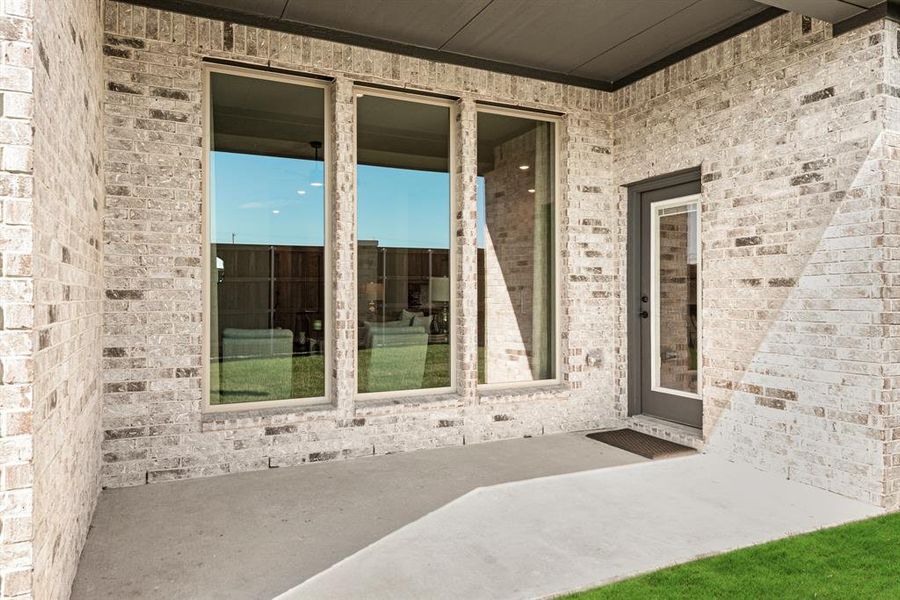Exterior details and patio area of a home in Legacy Ranch Classic 55, Melissa (Image 4).