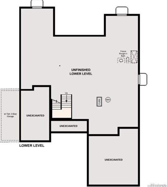 2D floor plan layout of this home in Trails at Smoky Hill, Parker, CO (Image 5).