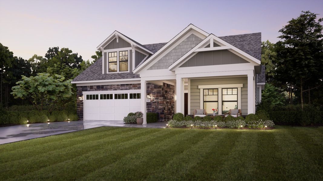 Representative exterior photo of a completed home built from the Portico Bonus by Epcon Communities in The Courtyards at Post Road, Cumming, GA (Image 1). Representative exterior photo of a completed home built from the Portico Bonus by Epcon Communities in The Courtyards at Post Road, Cumming, GA (Image 1).