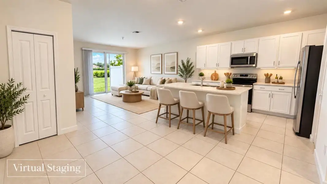 Bright Neutral Open-Plan Living Space