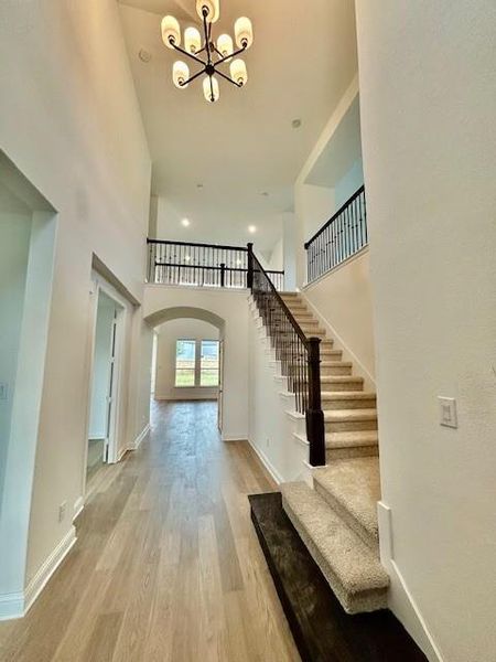 Entry Foyer of Home with soaring ceiling