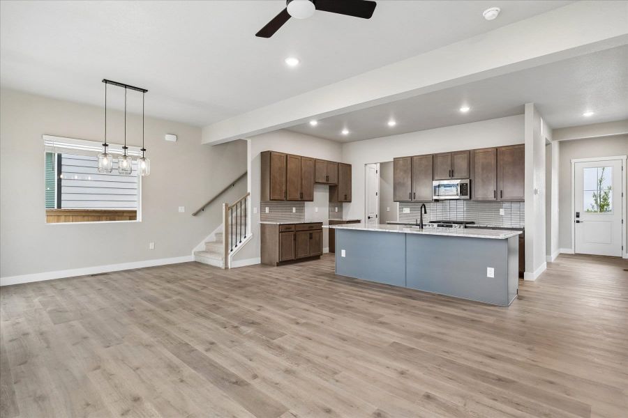 Furnished interior view inside a new home in Aspen Meadows, Colorado Springs (Image 8). Furnished interior view inside a new home in Aspen Meadows, Colorado Springs (Image 8).