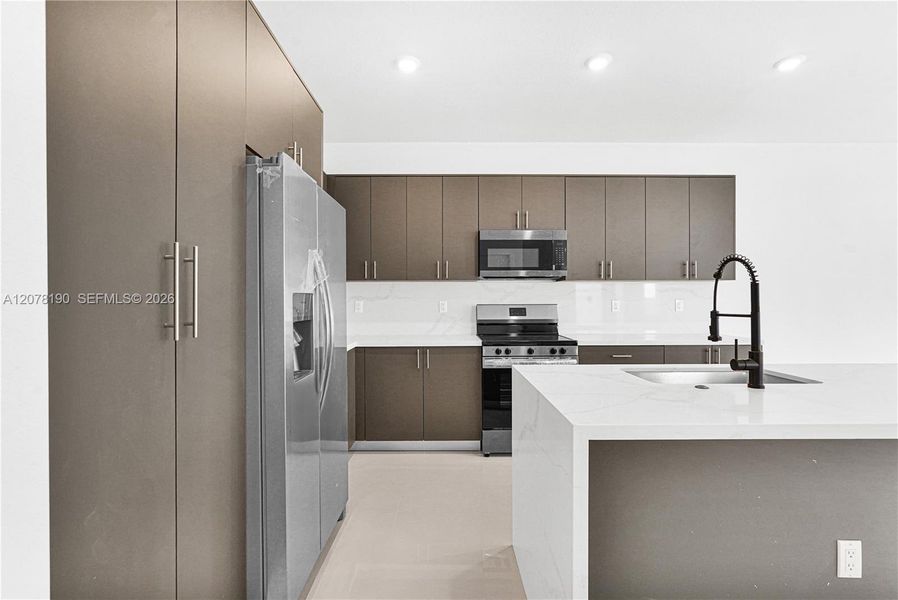 Furnished interior view inside a new home in , Miami (Image 37).