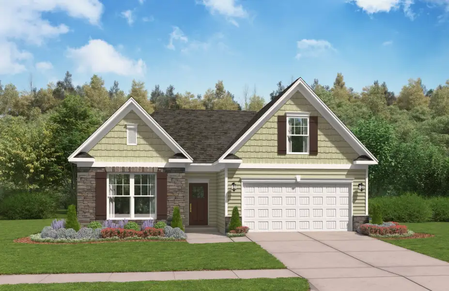 Representative exterior photo of a completed home built from the The Everest by Stanley Martin Homes in Bell Meadows, Winnabow, NC (Image 26).