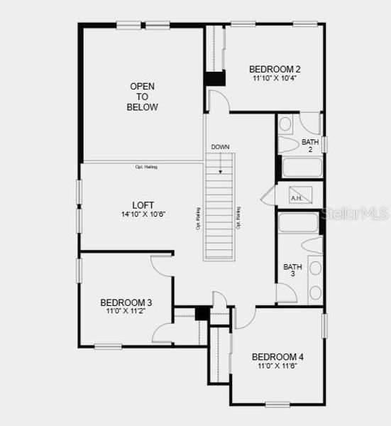 2D floor plan layout of this home in Cassia at Skye Ranch, Sarasota, FL (Image 3). 2D floor plan layout of this home in Cassia at Skye Ranch, Sarasota, FL (Image 3).