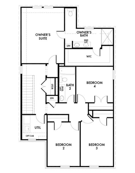 2D floor plan layout for the Mulberry by Impression Homes in Creekside Ranch, Blue Ridge, TX (Image 4). 2D floor plan layout for the Mulberry by Impression Homes in Creekside Ranch, Blue Ridge, TX (Image 4).