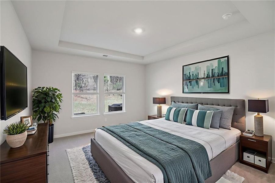Furnished interior view inside a new home in Westmont Preserve, Powder Springs (Image 9).