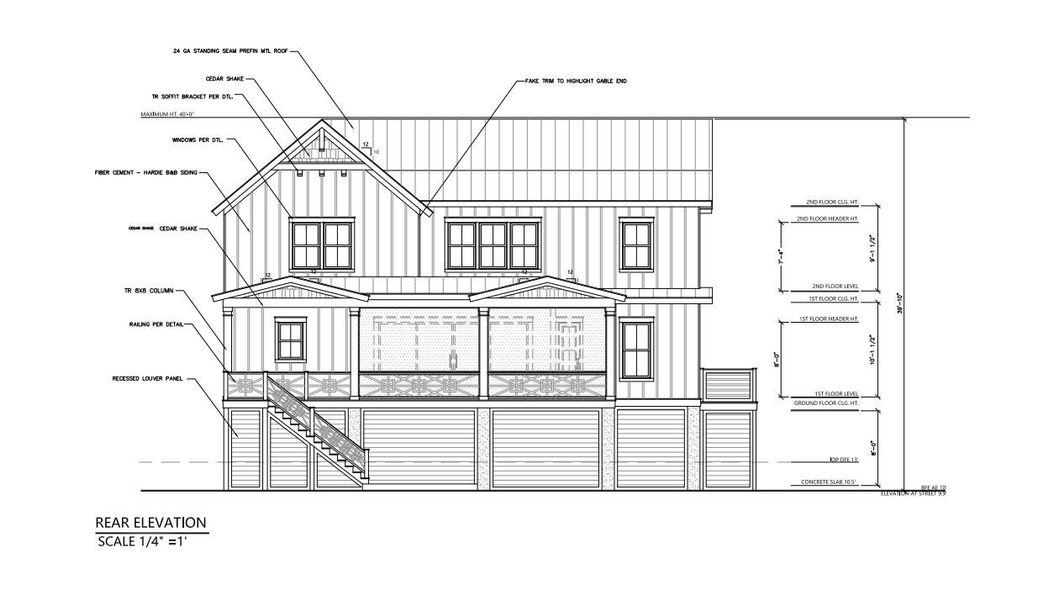 Exterior rendering of this home design in , Isle Of Palms, SC (Image 6).