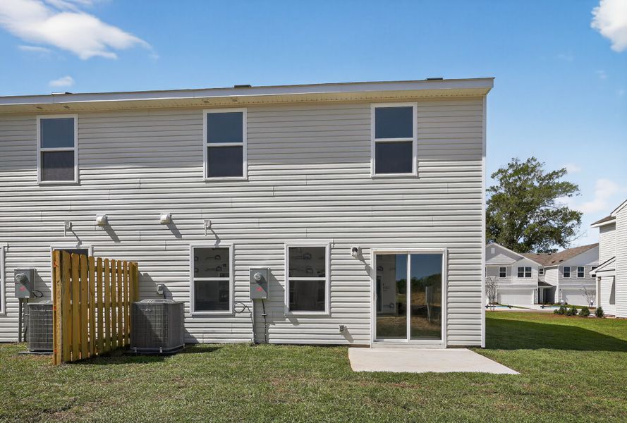 A house with a fence.