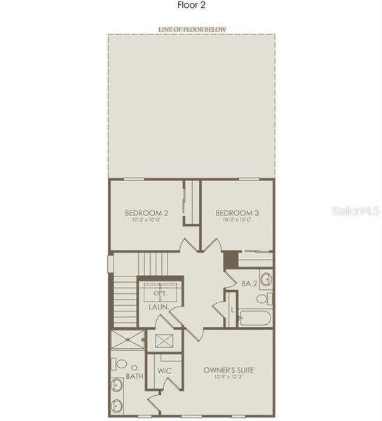 2D floor plan layout of this home in Silverleaf Oaks, Winter Garden, FL (Image 3).