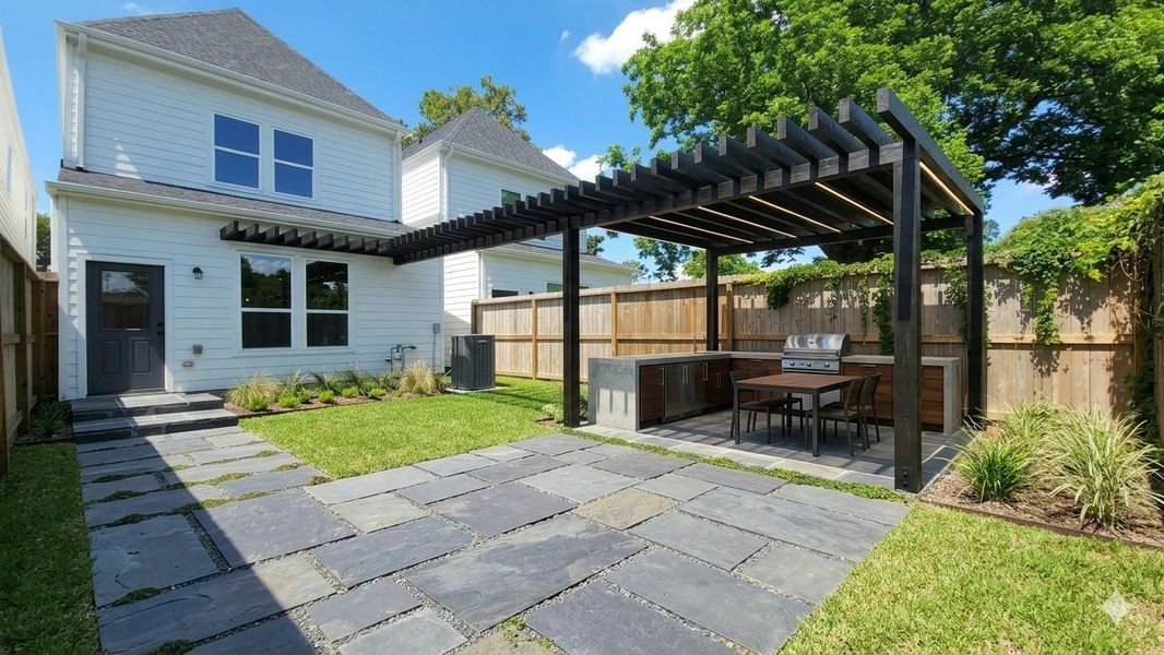 Ai Generated Image of Fenced-In Backyard Ai Generated Image of Fenced-In Backyard