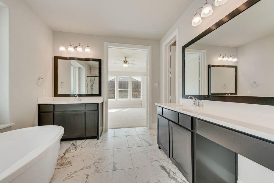 Furnished interior view inside a new home in Monterra, Fate (Image 10).