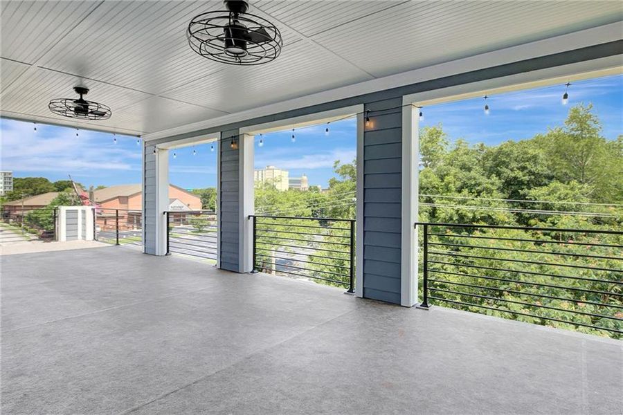 Exterior details and patio area of a home in , Atlanta (Image 2).