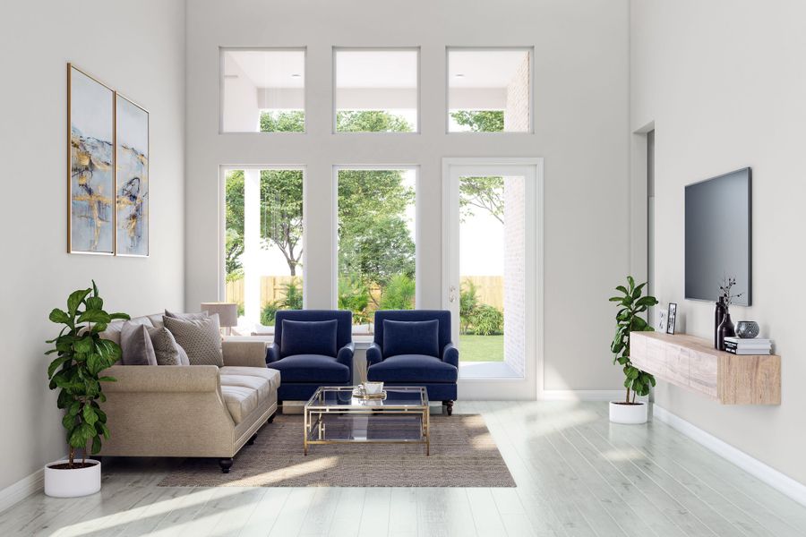 Furnished interior view inside a new home in Trillium, Richmond (Image 5). Furnished interior view inside a new home in Trillium, Richmond (Image 5).