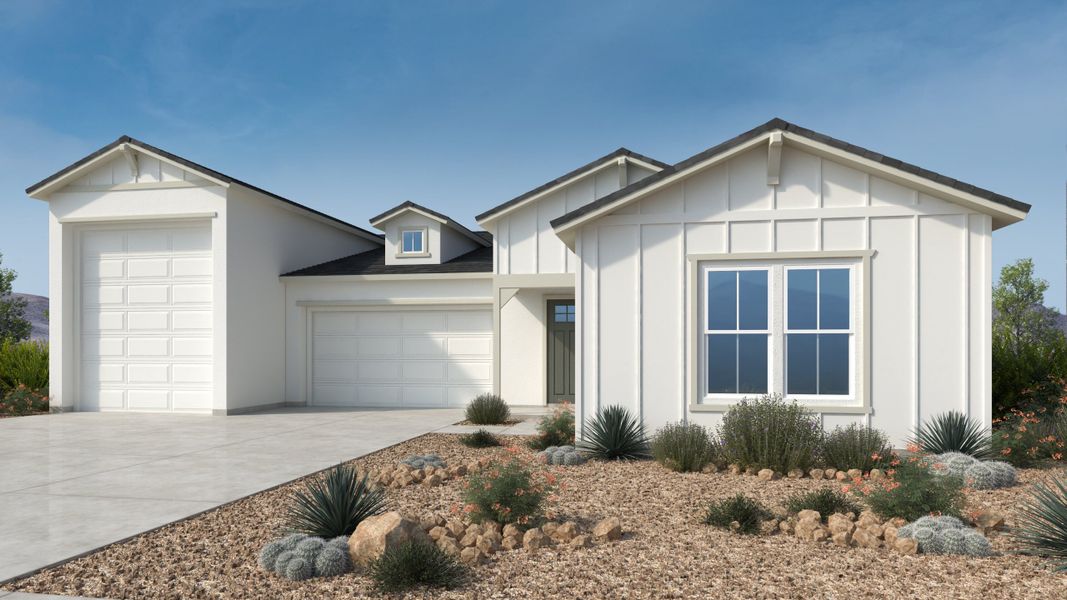 Front exterior of a home in the Verdin Odyssey Collection community, located in Phoenix, AZ (Image 13).