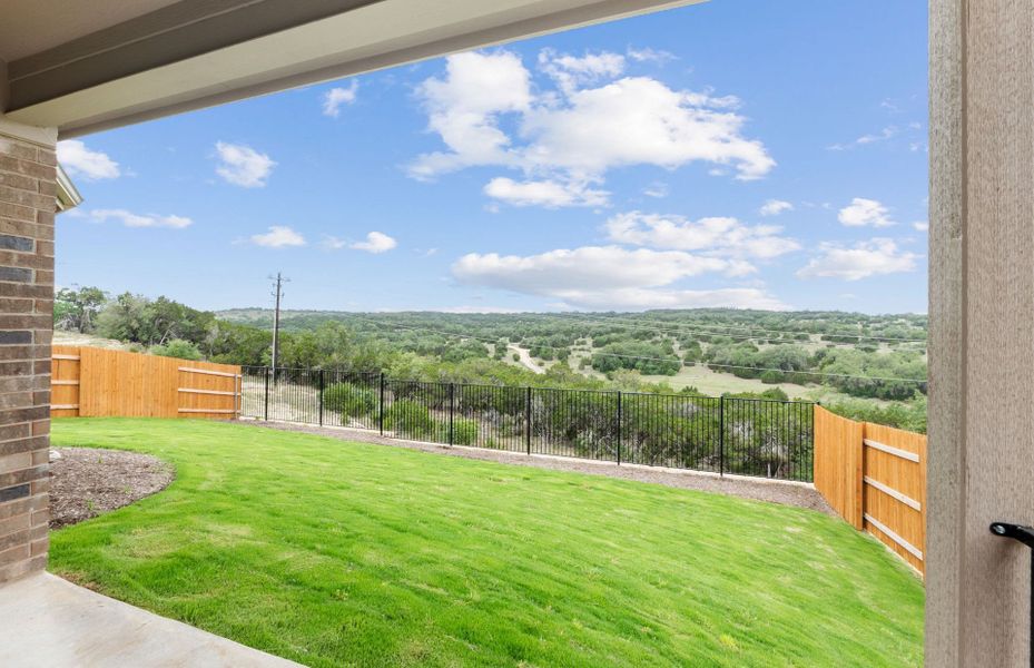 Covered Patio with Hill Country View