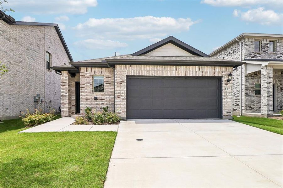 Front exterior of a new home in Southridge - Spring Series, Princeton, TX, highlighting curb appeal (Image 20).