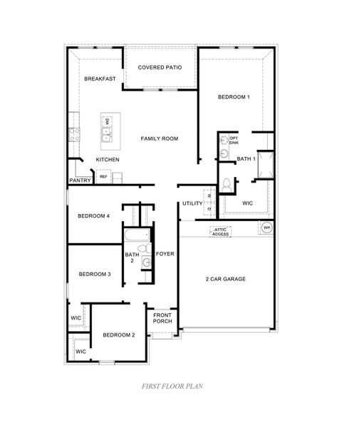 2D floor plan layout of this home in Royal Oak South, Corpus Christi, TX (Image 4).