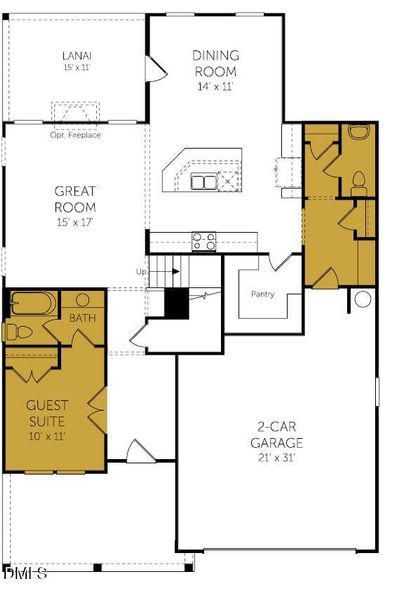 Millbrook 530 floor plan downstairs